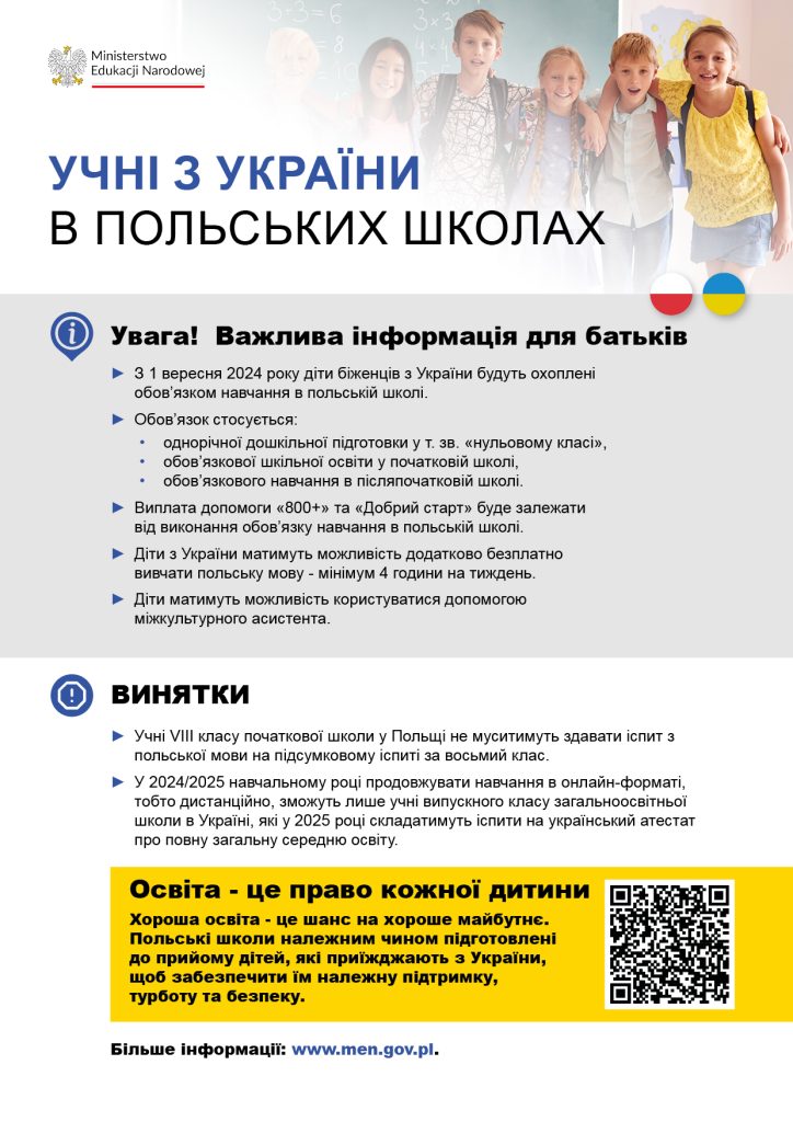 УЧНІ З УКРАЇНИ В ПОЛЬСЬКИХ ШКОЛАХ